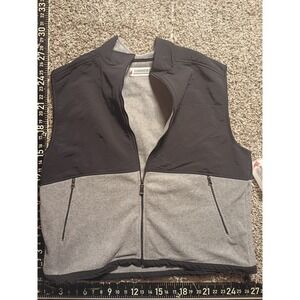 Winners Competition Grade Sportgear Mens XL Fleece Vest Gray Black Colorblock